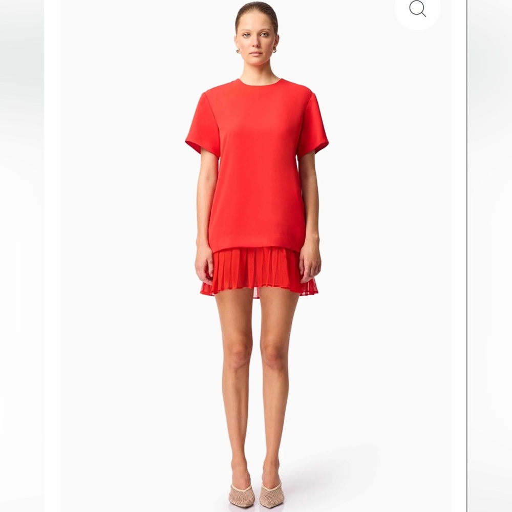 curaae by Elliatt etoile red pleated hem mini christmas holiday dress size XS